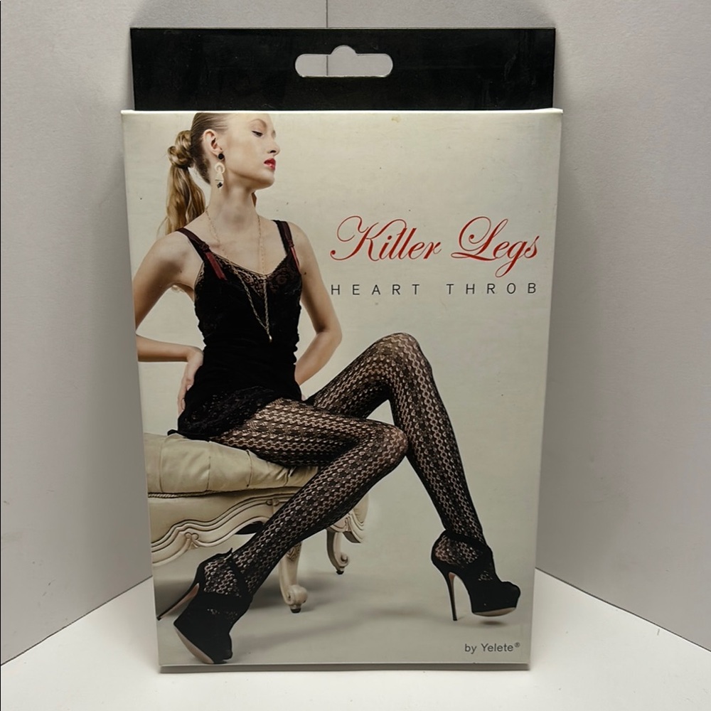 Heart Throb Black Patterned Tights